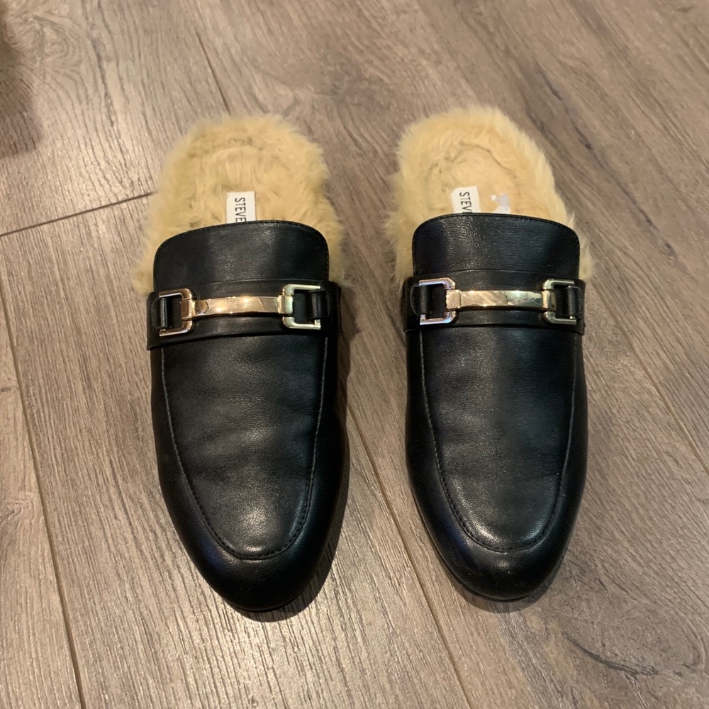 Steve Madden Khloe black leather loafers
